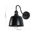 Miniatyrbild 2 av 2: Vägglampa, Modern Design, Dubbel E27 Lampa Kapacitet,svart