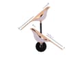 Miniatyrbild 1 av 2: LED Fågel Vägglampa, Justerbar Belysning, Roséguld Finish,Föränderlig, C
