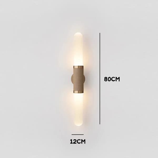 Moderne Væglampe, LED-belysning, Guldfinish,Varm Hvid (2700-3500K), Frostet glas, 1hoved
