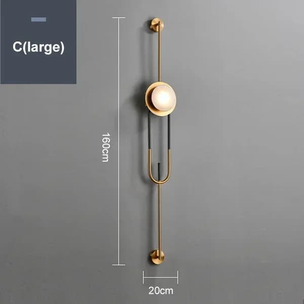 Lyxig Vägglampa, Justerbar Höjd, Modern Stil,C stor, varmt ljus