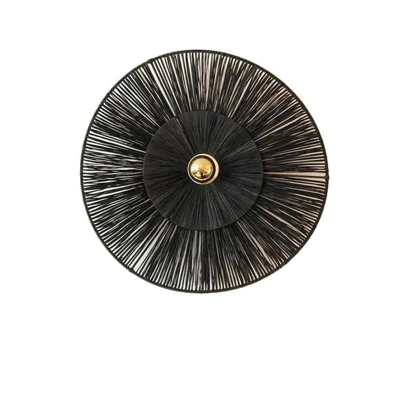 Rattan Væglampe, Traditionelt Design, LED Lyskilde,dobbelt-dæk 40cmB