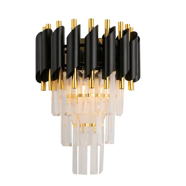 Kristallvägglampa, Elegant Design, Anpassningsbar Belysning,Gul