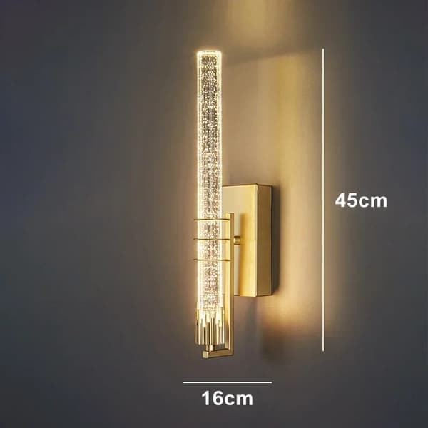 LED Vägglampa, Modern Stil, Mångsidig Användning,Guld-45cm, Varmt ljus