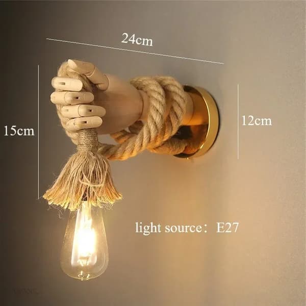 Kreativ Handformad Vägglampa, Nyklassisk Stil, Lätt Installation,ingen glödlampa, höger hand