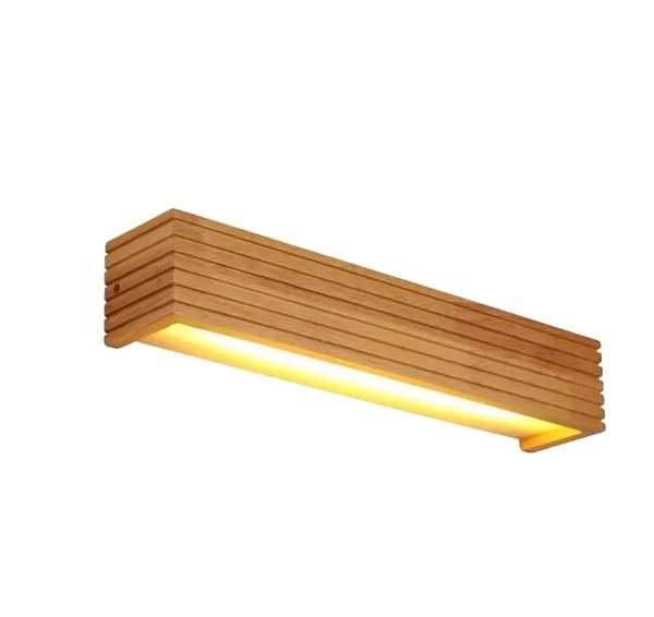Trä Vägglampa, 55 cm Storlek, LED Källa,55 cm, Varm vit (2700-3500K)