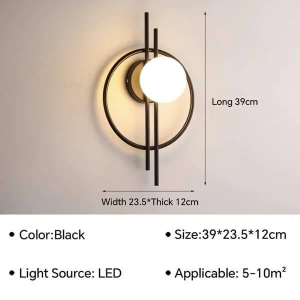 Modern LED-vägglampa, stilren guldfinish, energieffektiv belysning,Typ A-a, varmt ljus
