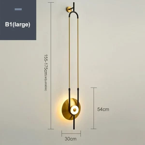 Lyxig Vägglampa, Justerbar Höjd, Modern Stil,varmt ljus, B1 stor