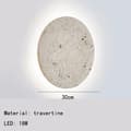Miniatyrbild 2 av 2: Natursten Vägglampa, Finns i 23 cm och 30 cm, Varm LED-ljus,Diameter 30 cm, Varmt ljus
