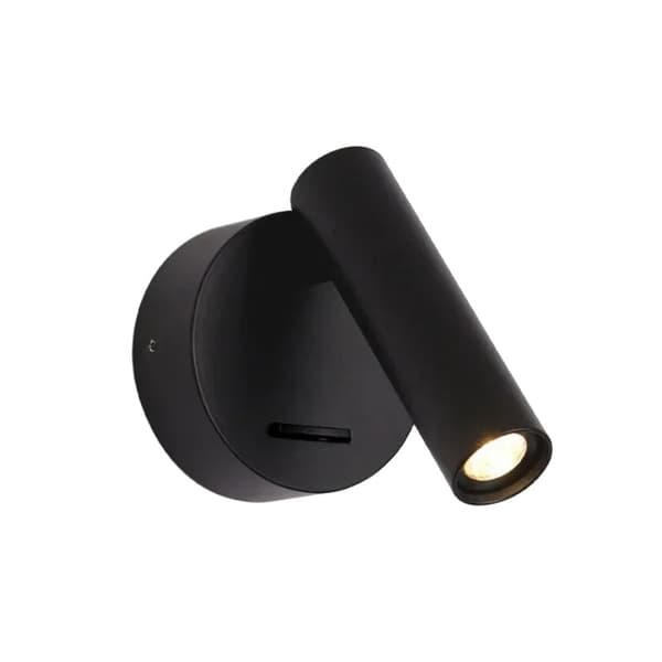 Modern vägglampa, 3W energieffektiv LED, justerbar vinkeldesign,3W varm ljus, svart-A