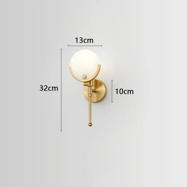 Marmorlampa, Modern Stil, LED-belysning,B, All koppar, Varm vit (2700-3500K)