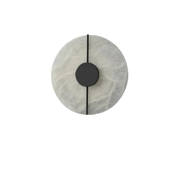 Modern marmor vägglampa, LED 12W, lämplig för sovrum och vardagsrum,svart, Varm vit (2700-3500K)