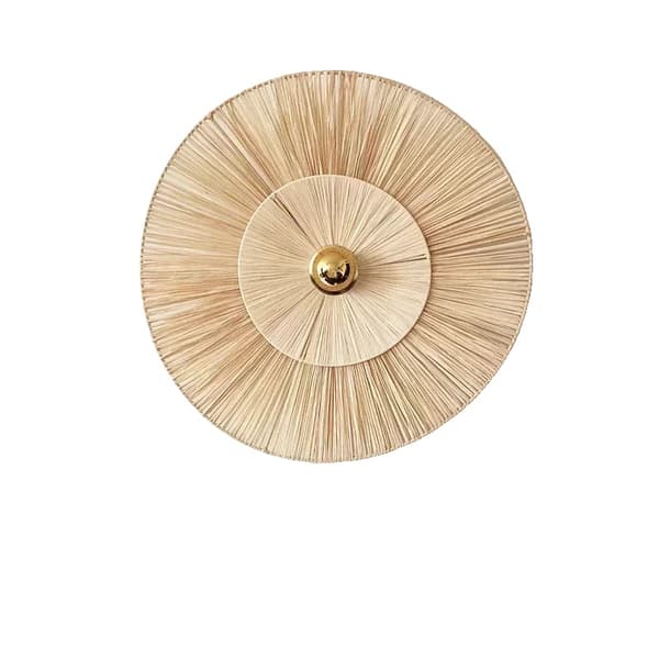 Rattankrona, Traditionell Design, LED Ljuskälla,dubbelvånings 40 cm