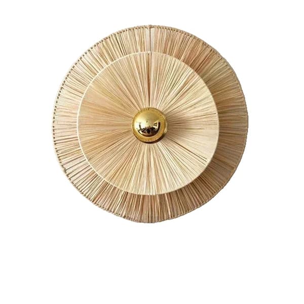 Rattankrona, Traditionell Design, LED Ljuskälla,dubbelvånings 30 cm