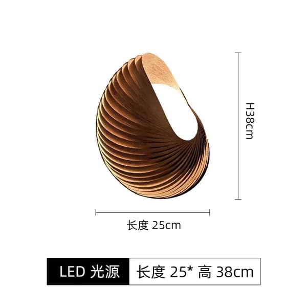 Träväggslampa, Modern Minimalistisk Stil, LED-ljuskälla,B Dia25cm