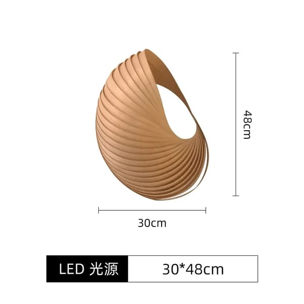 Puinen Seinävalaisin, Moderni Minimalistinen Tyyli, LED-Valonlähde,A Dia30cm