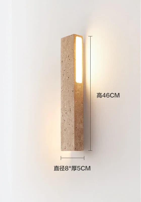 Ulkoseinävalaisin, Elegantti Kivimuotoilu, Energiatehokas LED,46cm-B