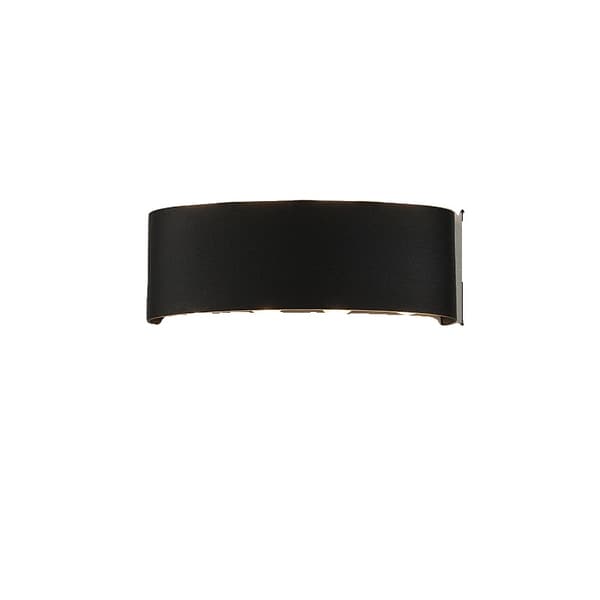 Vägglampa, LED -ljuskälla, väggmonterad,Varmt Ljus, Vattentät Aluminium, 8W Svart