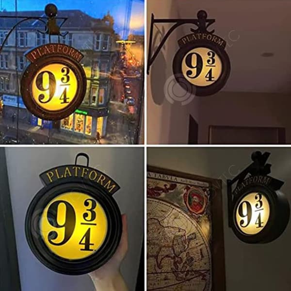 INN Väggapplikation i färgad metall 9 3/4 med fjärrkontroll vägglampa hängande lampa inomhus vintage present till filmälskare
