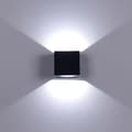 Pikkukuva 1 / 5: Bomclap moderni neliönmuotoinen seinävalaisin, irrotettava LED-valaistus, valkoinen valo, 10×10×5cm (musta kuori)