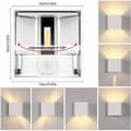 Miniatyrbild 4 av 6: Bomclap LED Kubväggarmatur med Rörelsedetektor, 12 W Varmvit, IP65 Vattentålig, Utomhusvägglampa