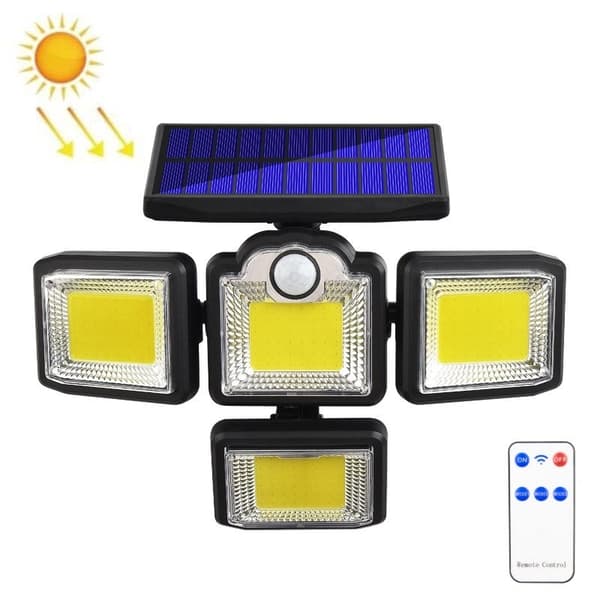 OBOSOE Outdoor Solar Lamp, turvalamppu 192 LED-valolla ja liiketunnistimella ulkokäyttöön, vedenpitävä aurinkolamppu