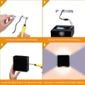 Miniatyrbild 6 av 8: OBOSOE LED vägglampa i aluminium – modern upp- och nedljus inomhuslampa med varmvitt ljus