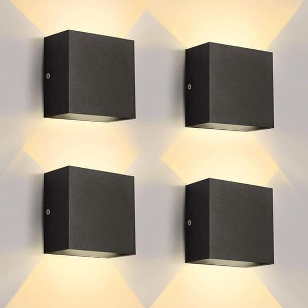 OBOSOE LED vägglampa i aluminium – modern upp- och nedljus inomhuslampa med varmvitt ljus