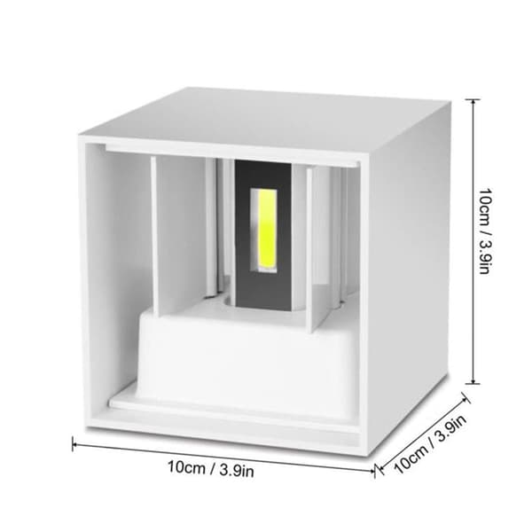 Bomclap Vägglampa utomhus/inomhus LED 12W IP65 – 2-pack vägglampor 3000K varmvit