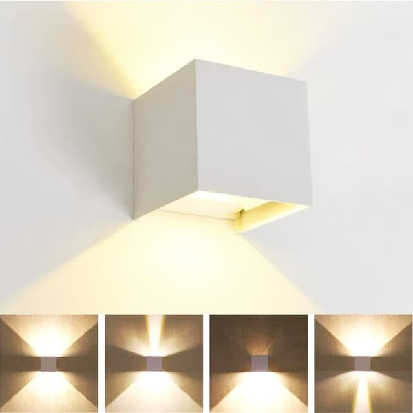 Bomclap Vägglampa utomhus/inomhus LED 12W IP65 – 2-pack vägglampor 3000K varmvit
