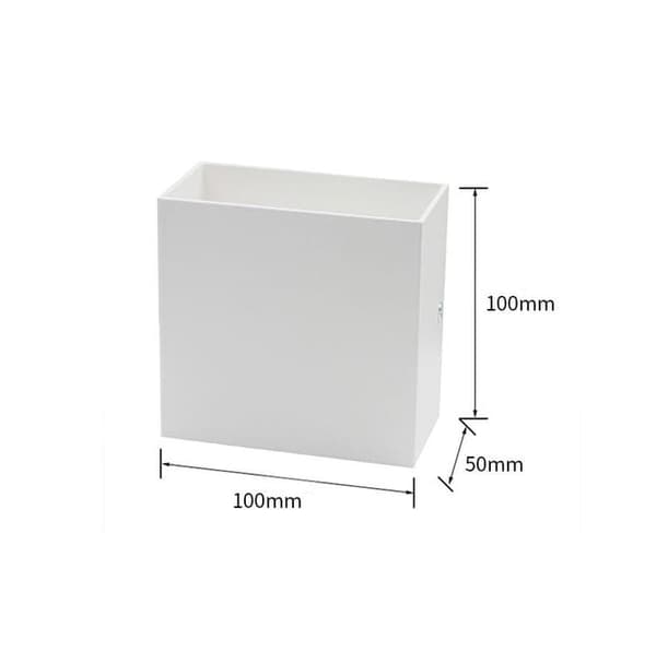 OBOSOE 4stk LED Væglamper Indendørs 10x10cm, Dæmpbar Varm Hvid, Moderne Design Hvid Uden Afbryder