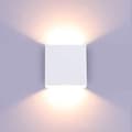 Miniatyrbillede 3 af 10: OBOSOE 4stk LED Væglamper Indendørs 10x10cm, Dæmpbar Varm Hvid, Moderne Design Hvid Uden Afbryder