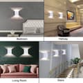 Miniatyrbillede 5 af 10: OBOSOE 4stk LED Væglamper Indendørs 10x10cm, Dæmpbar Varm Hvid, Moderne Design Hvid Uden Afbryder
