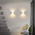 Miniatyrbillede 7 af 10: OBOSOE 4stk LED Væglamper Indendørs 10x10cm, Dæmpbar Varm Hvid, Moderne Design Hvid Uden Afbryder