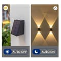 Pikkukuva 8 / 9: Bomclap 4 Pack ulkokäyttöön tarkoitetut aurinkoseinävalaisimet, seinävalaisin ylösalaisin LED-valot hämärätunnistimella