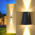 Pikkukuva 9 / 9: Bomclap 4 Pack ulkokäyttöön tarkoitetut aurinkoseinävalaisimet, seinävalaisin ylösalaisin LED-valot hämärätunnistimella