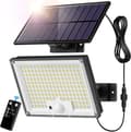 Miniatyrbild 9 av 9: Bomclap 4-pack solcells vägglampor med 172 LED och rörelsesensor, IP65, vitt ljus