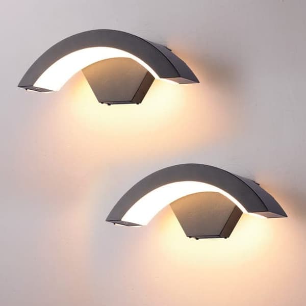 Bomclap 2-pack LED vägglampor utomhus 24W IP65 varmvit 3000K – modern vattentät belysning