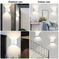 Miniatyrbild 8 av 8: Bomclap 4-pack justerbara LED vägglampor 12W, inomhus/utomhus, 4500K naturligt ljus