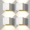 Miniatyrbild 1 av 10: Bomclap 4-pack justerbara LED vägglampor 12W, inomhus/utomhus, 4500K naturligt ljus