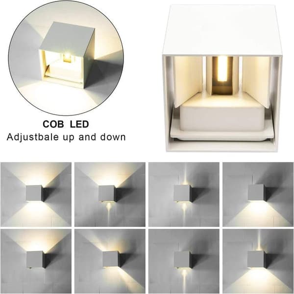 Bomclap 4-pack justerbara LED vägglampor 12W, inomhus/utomhus, 4500K naturligt ljus
