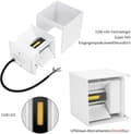 Miniatyrbild 4 av 9: Bomclap 4-pack justerbara LED vägglampor 12W, inomhus/utomhus, 4500K naturligt ljus