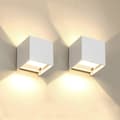 Miniatyrbild 1 av 9: Bomclap 4-pack justerbara LED vägglampor 12W, inomhus/utomhus, 4500K naturligt ljus
