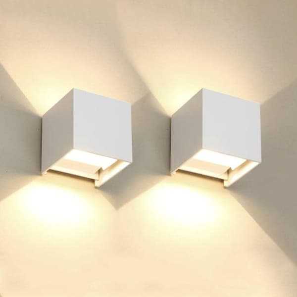 Bomclap 4-pack justerbara LED vägglampor 12W, inomhus/utomhus, 4500K naturligt ljus 2 st
