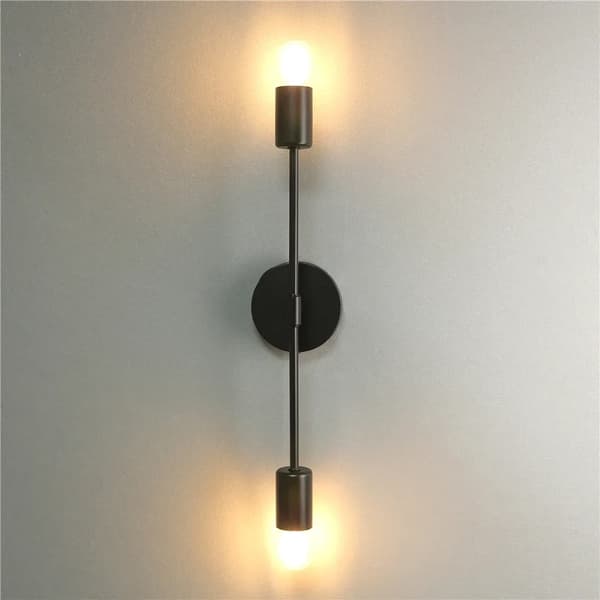 Modern vägglampa, dubbelhuvuddesign, mångsidig för hem och café,Varm vit (2700-3500K), Dubbelhuvud