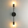 Miniatyrbild 2 av 2: Modern vägglampa, dubbelhuvuddesign, mångsidig för hem och café,Varm vit (2700-3500K), Dubbelhuvud