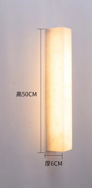 Marmorvägglampa, LED-ljuskälla, Lämplig för flera inomhusapplikationer,Neutralt ljus, 50 cm