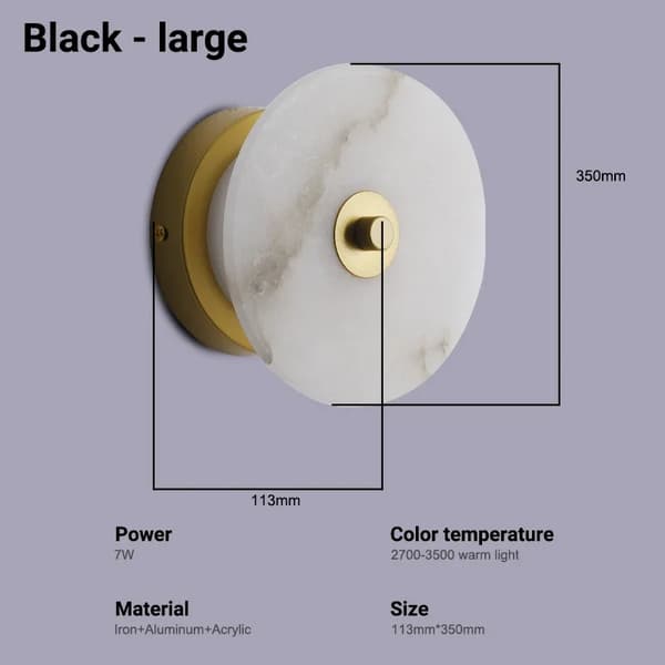 Moderne LED Væglampe, 7W Effekt, Varm Hvidt Lys,35 cm guld, Varm Hvid (2700-3500K)