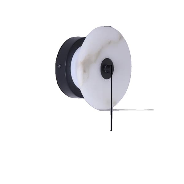 Moderni LED-seinävalaisin, 7W teho, lämmin valkoinen valo,Lämmin valkoinen (2700-3500K), 16cm musta