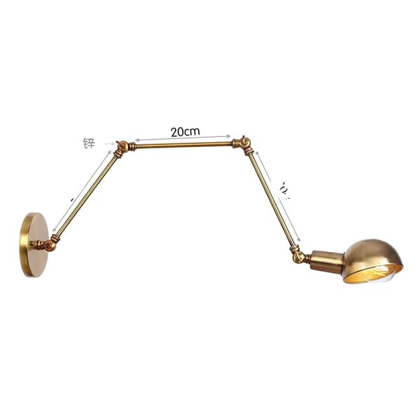 Vägglampa, Vintage Stil, E27 Glödlampa Kompatibel,gyllene