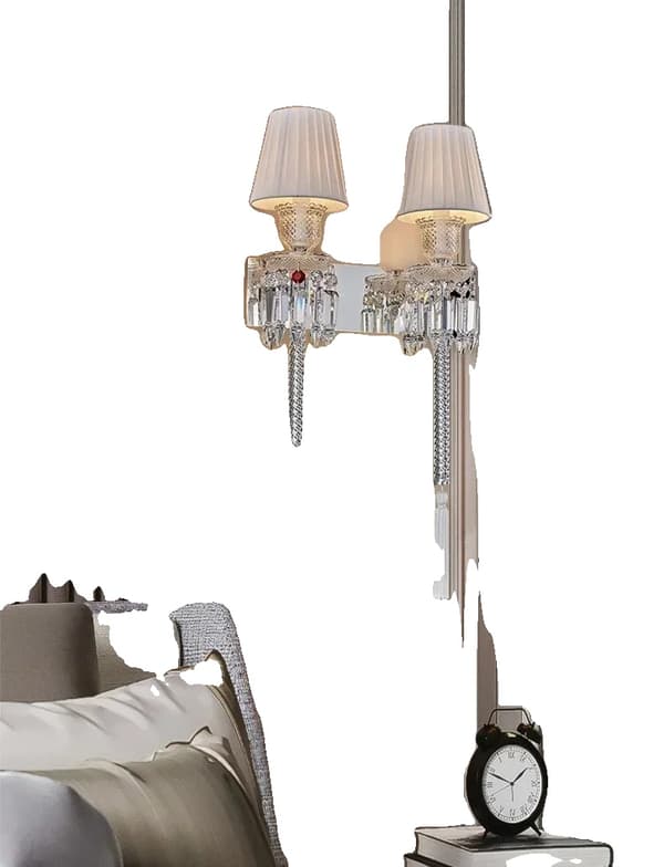 Kristallvägglampa, LED-ljuskälla, Elegant europeisk stil,AA